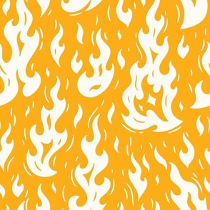Fire Flames / White yellow