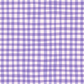 Gingham Plaid Pale Purple Blue dull lavender - large