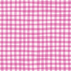 Gingham Plaid pearl Pink- large