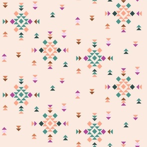 Aztec Patchwork Multi Morning Blush