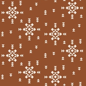 Aztec Patchwork Raw Sienna Cream