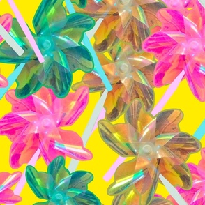 Beautiful Colorful Pinwheel Photography / colorful Pinwheels Photography / Yellow Background 