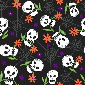 Munching Halloween skulls normal scale