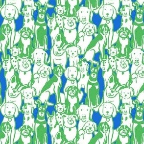 Green and Blue Dogs in Blue and Green 