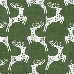 Nordic Christmas Deer- Evergreen-Large Scale