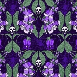 Fatal Flowers / Small Scale / Gothic Halloween in Victorian Purple