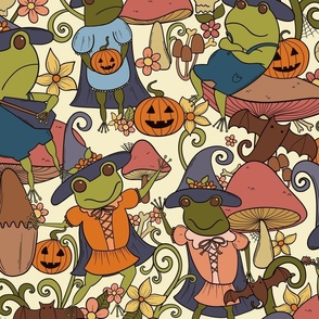 Cottagecore Halloween Frogs