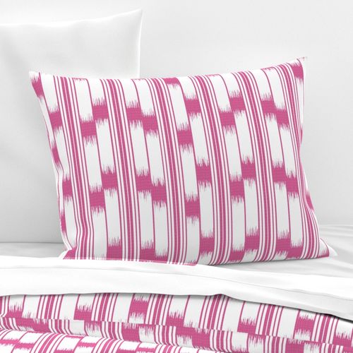 Ikat stripes woven look hot pink