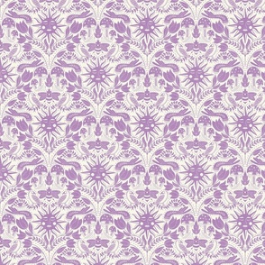 whimsigothic sun - purple on white - small scale