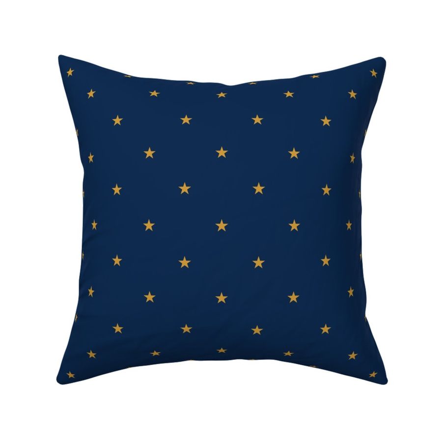 1/2” Gold Stars on Midnight Blue