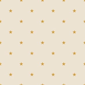 1/2” Gold Stars on Sheep Wool Ivory