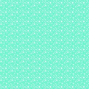 SFGD5 - Teensy Tiny Scattered White Polka Dots on Seafoam Green  - 1 inch repeat