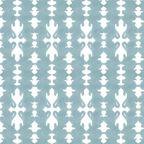 Royal Damask Harmony in Rustic sky blue