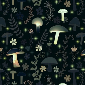 Spooky Mushrooms (Green)