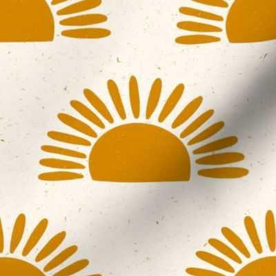 sunshine - block print boho sun print