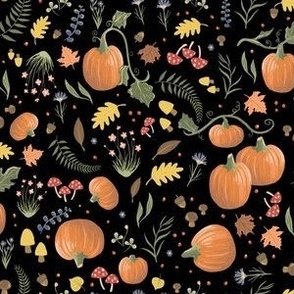 Medium Woodland Pumpkins, Black