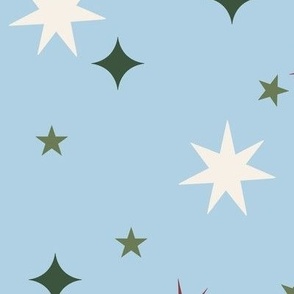 Large Scattered Star // Sky Blue // Holiest Night Christmas Collection  