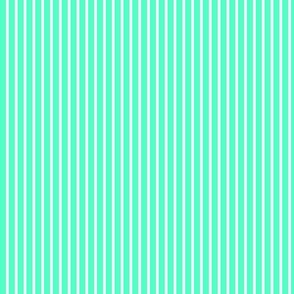 SFGD10 - Miniature Vintage Pinstripes in Seafoam Green and White - quarter inch repeat