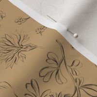 Graphic flowers (ocher)