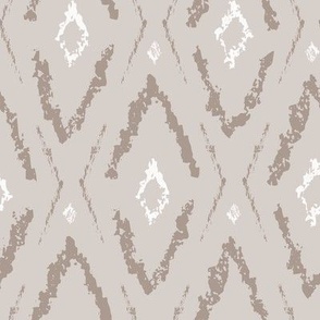 Ikat, Modern, Traditional, Diamond, Geometric, Natural, Tan, Taupe