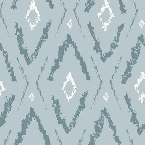 Ikat, Modern, Traditional, Diamond, Geometric, Teal