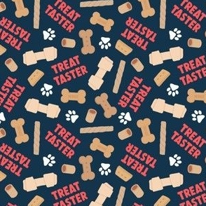 (small scale) Treat Taster - Dog bones and treats - red/navy - LAD24