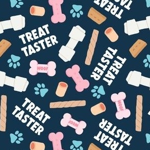 Treat Taster - Dog bones and treats - pink/blue/navy - LAD24
