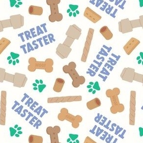 Treat Taster - Dog bones and treats - blue/white - LAD24