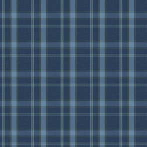 Nordic Christmas Plaid -Midnight Navy Blue- Small Scale