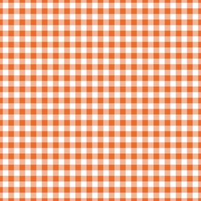 Persimmon Gingham Plaid / Cottagecore / Orange / Halloween / Medium