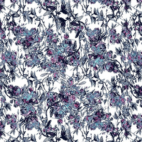 antique floral puple