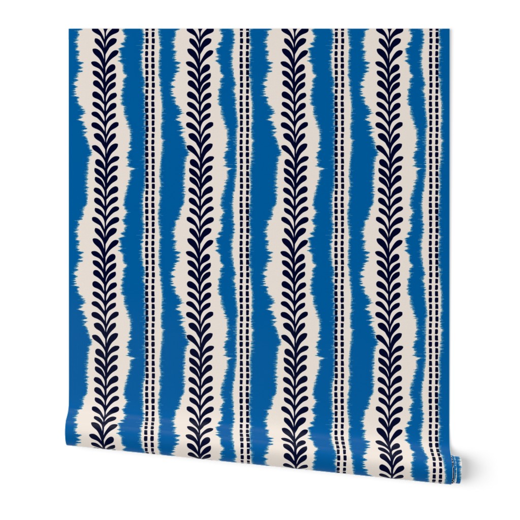 ikat leaf blue