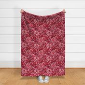 Bold Pink Roses Floral Pattern