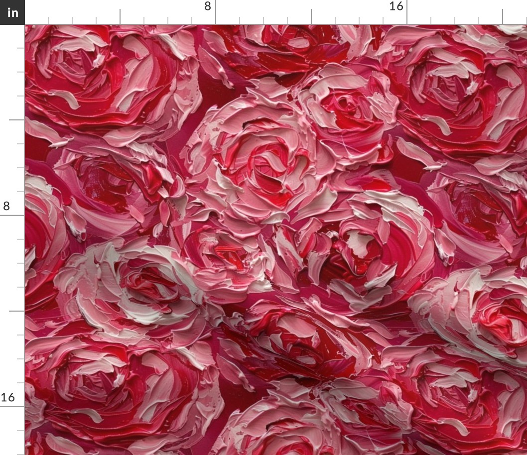 Bold Pink Roses Floral Pattern