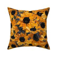 Dramatic Yellow Sunflowers Pattern