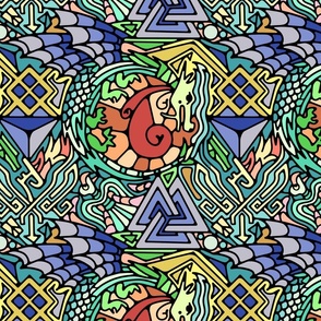 Stained Glass Style Dragon