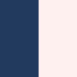 10" Navy and Light Pink Stripes - Vertical - Navy Blue / Pale Pink - 10 Inch / 10 In / 10in 