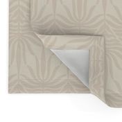 medium - Zigzag palm leaf foliage - waves of symmetric leaves - shades of beige