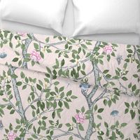 Custom Noveleen Pale Pink CLIMBING CITRUS GROVE with Peonies