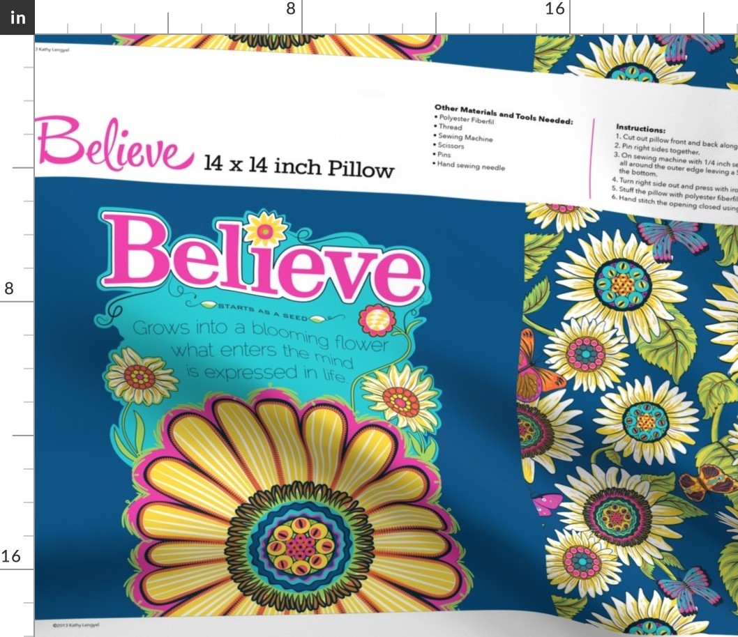 Believe_navy_Pillow_14x14