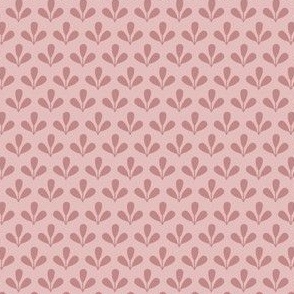 Small - Sweet Minimalist Leaves on Blush Pink