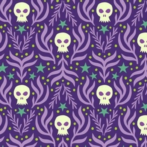 Magic Skulls for Halloween purple