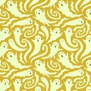 Spooky Tea Ghosts for Halloween mustard