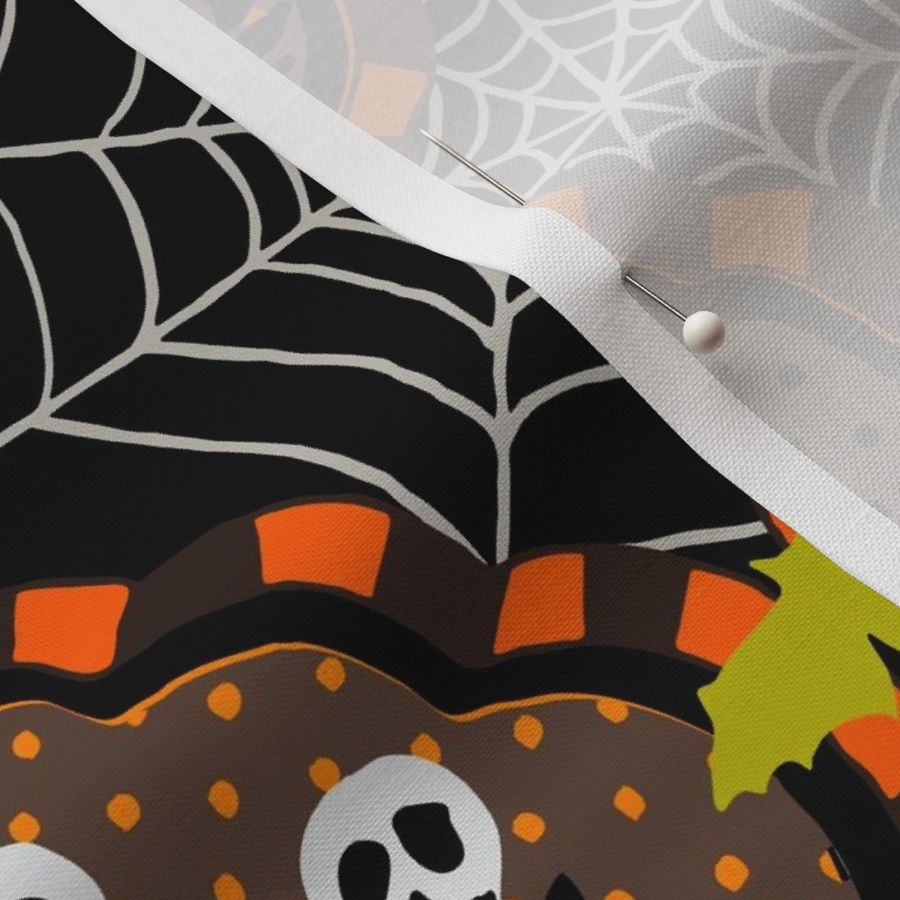 HALLOWEEN spiderweb (M) black orange