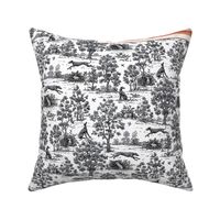 Red Toile Greyhound stuffed pillow kit - male