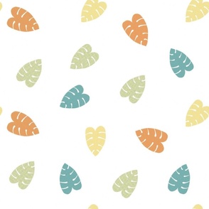 Half-Tone Leaves Seamless Pattern