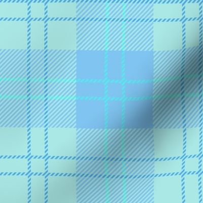 Tartan classic plaid - turquoise, mint green, lilac, cerulean blue