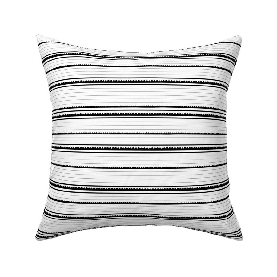 Tulip Farmhouse and Stripes - STRIPES ONLY - Black and White