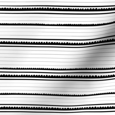 Tulip Farmhouse and Stripes - STRIPES ONLY - Black and White