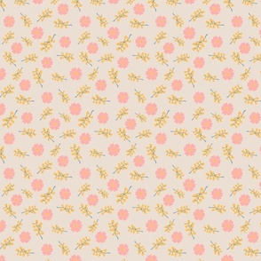 Sand and summer flowers pattern